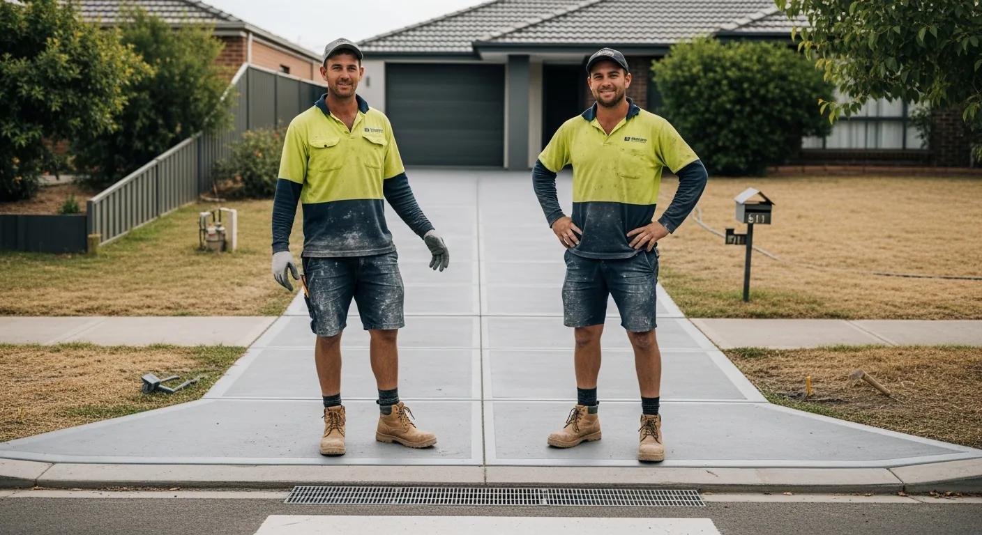 Melton Driveways team at work in Melton